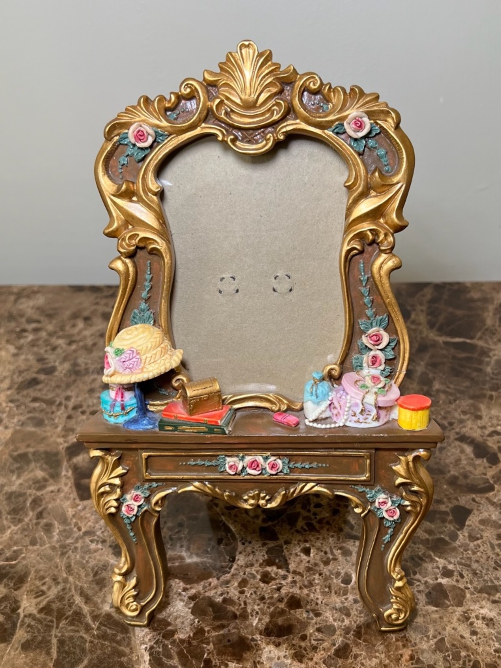 Victorian Vanity Dressing Table Picture Frame, 5" X 3 1/2"